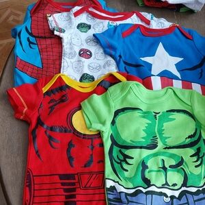 Marvel Neon Green Baby Onesie